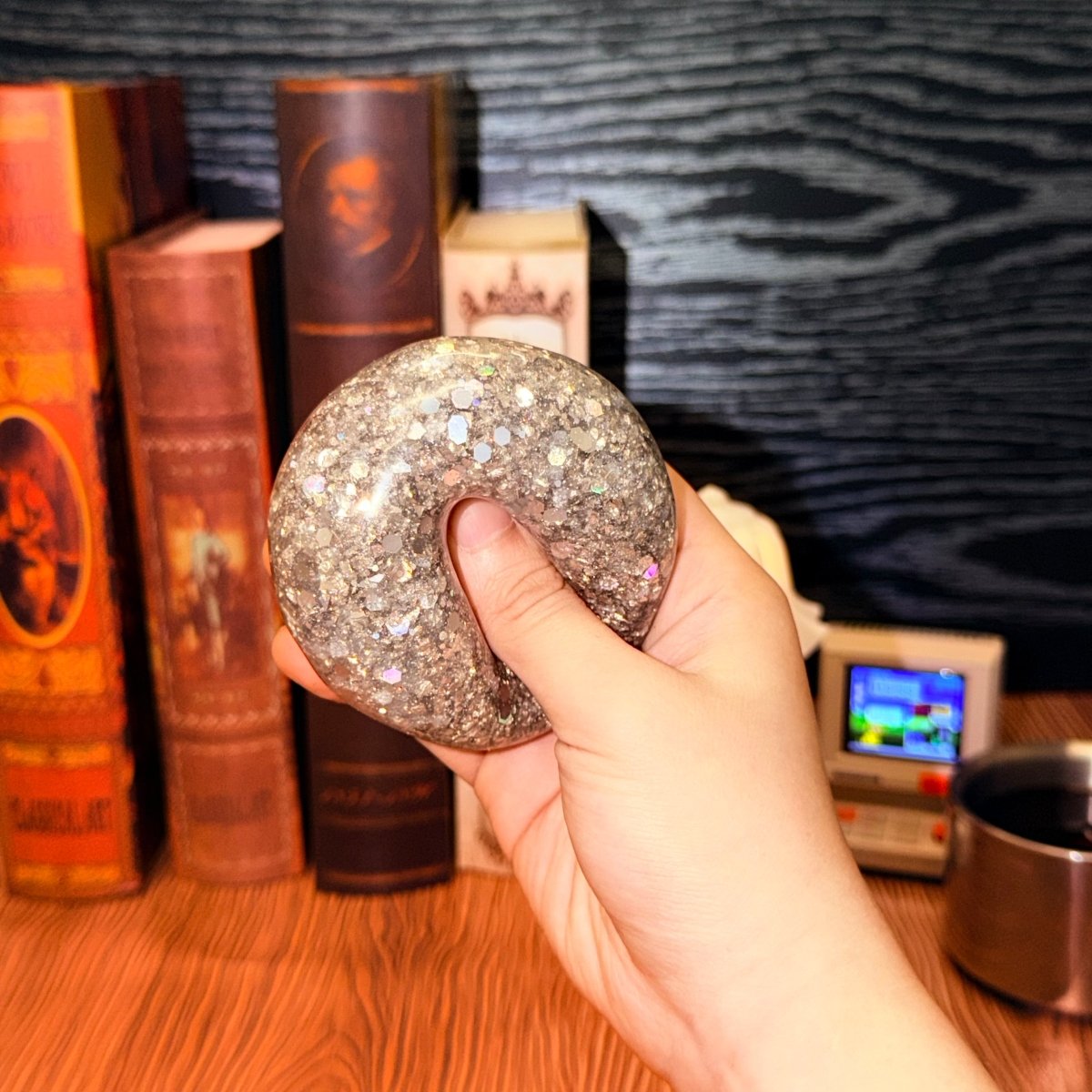 ASMR Silver Glitter Galaxy Ball - Non - Rebound Deep Pressure Squishy - product_typeNuwa Squishy