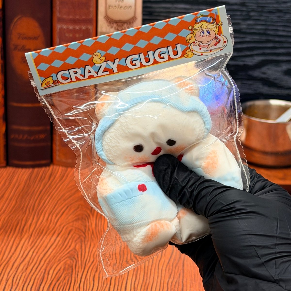 Crazy Gugu Dong Wu Overalls Bear Squishy - Knitted Texture Toy - product_typeNuwa Squishy