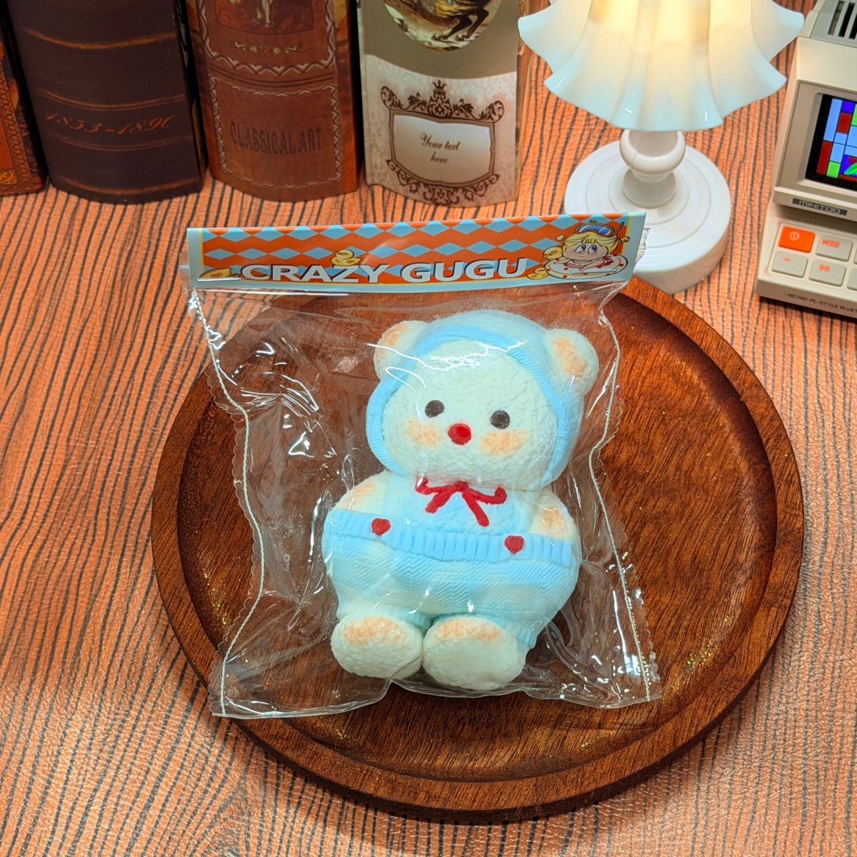 Crazy Gugu Dong Wu Overalls Bear Squishy - Knitted Texture Toy - product_typeNuwa Squishy