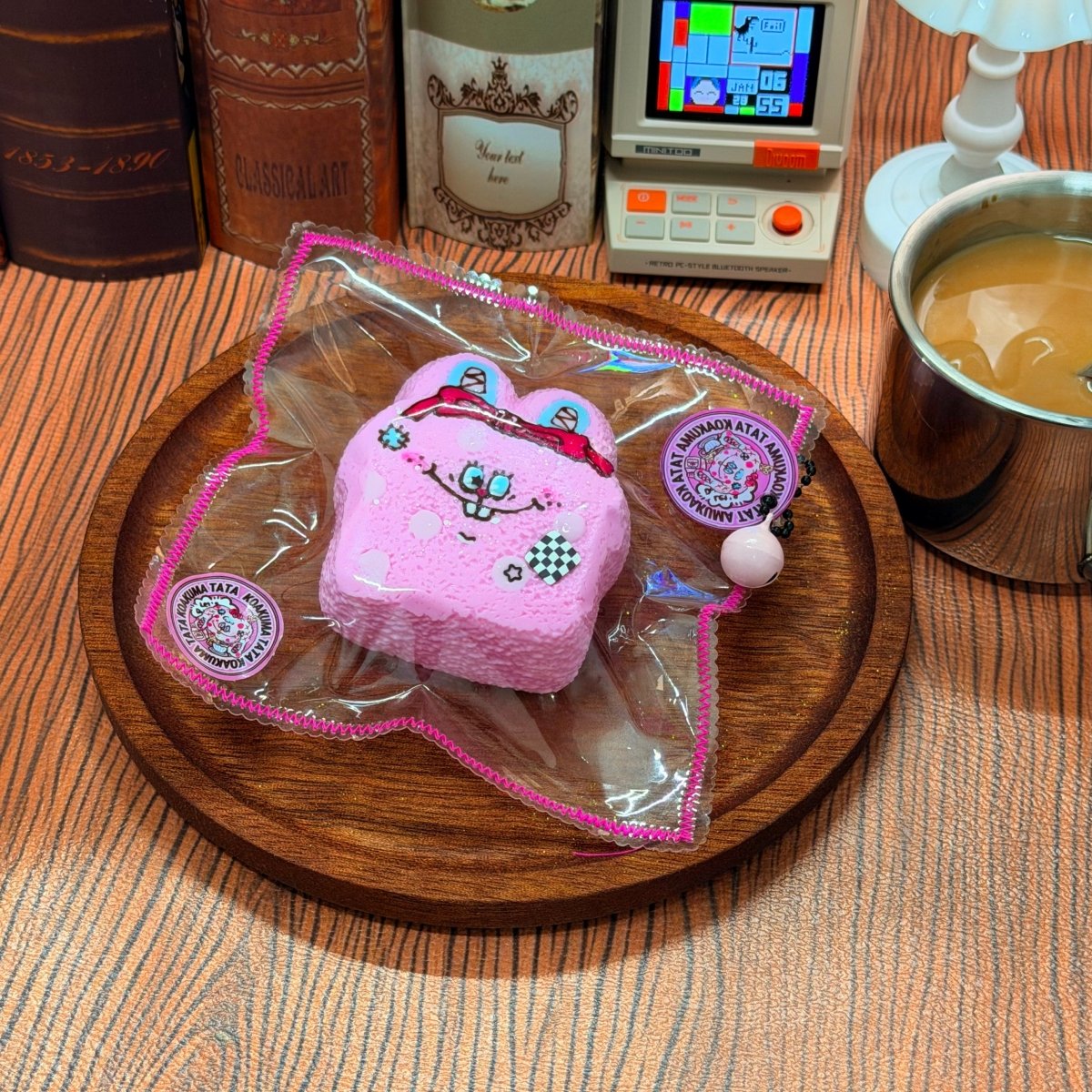 KOAKUMA TATA Bucktooth Pinky Monster Block Squishy - Textured Neon Pink - product_typeNuwa Squishy