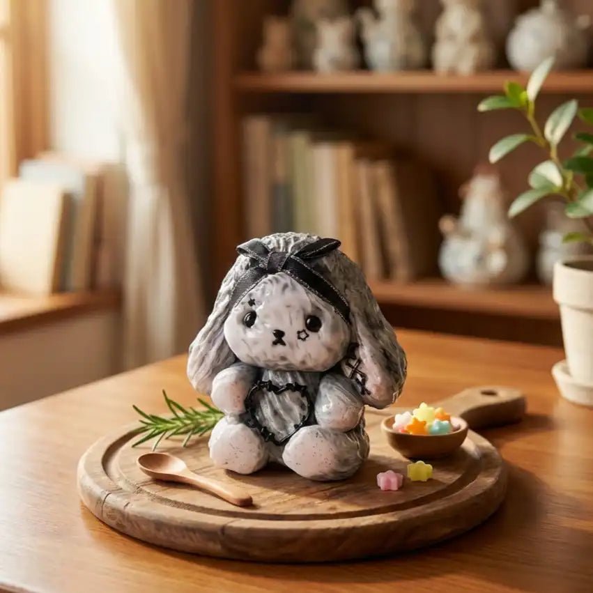 KOAKUMA TATA"Obsidian Marble" Bunny - Edgy Designer Art Toy & Sensory Therapy Ball - product_typeNuwa Squishy
